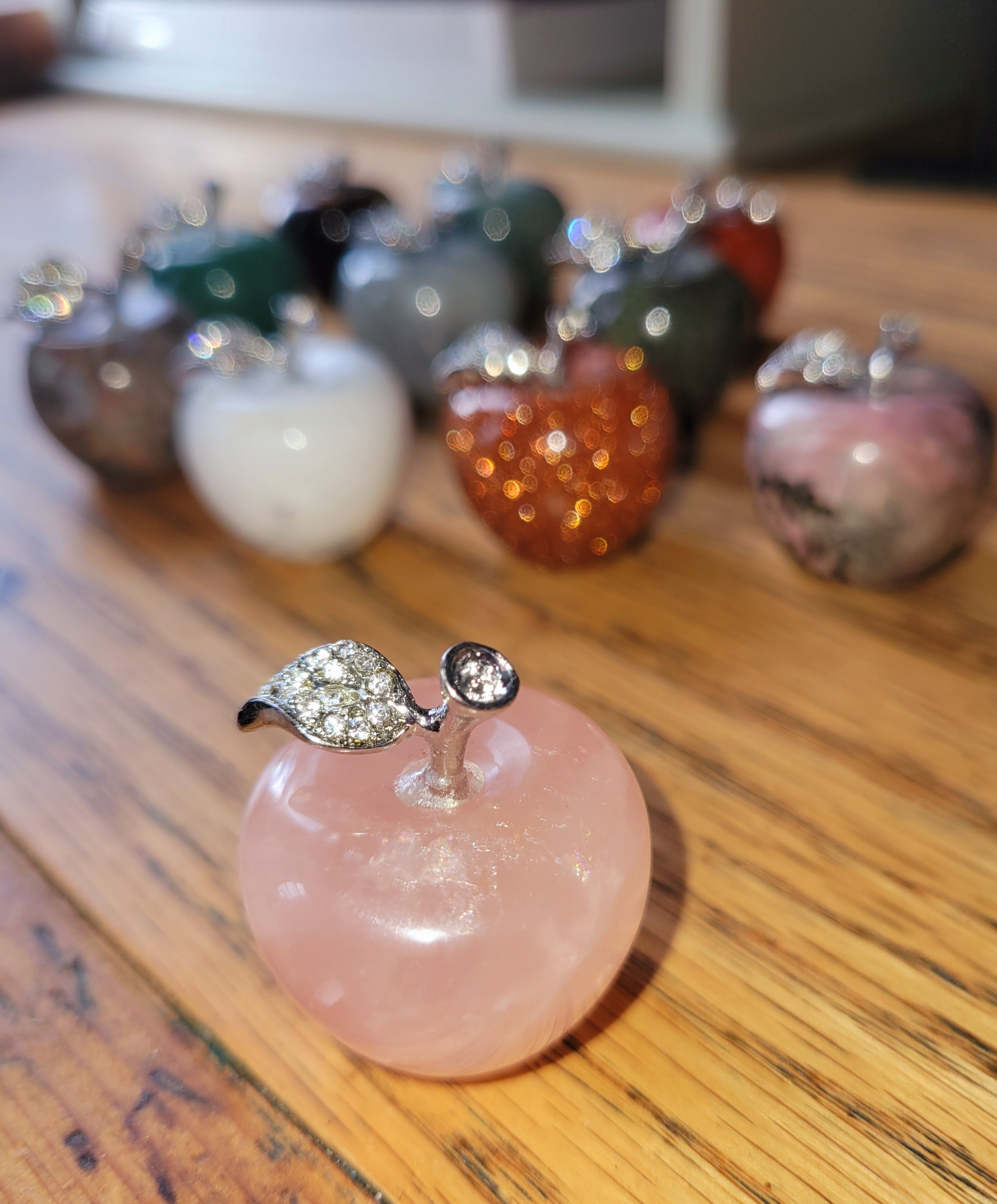 Sparkly Apples, Forbidden Fruit, Crystal Carvings, Different Materials, Beautiful!