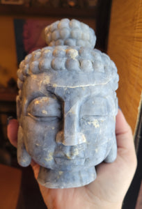 Blue Opal Big Buddha Head Crystal Carving, Beautiful!