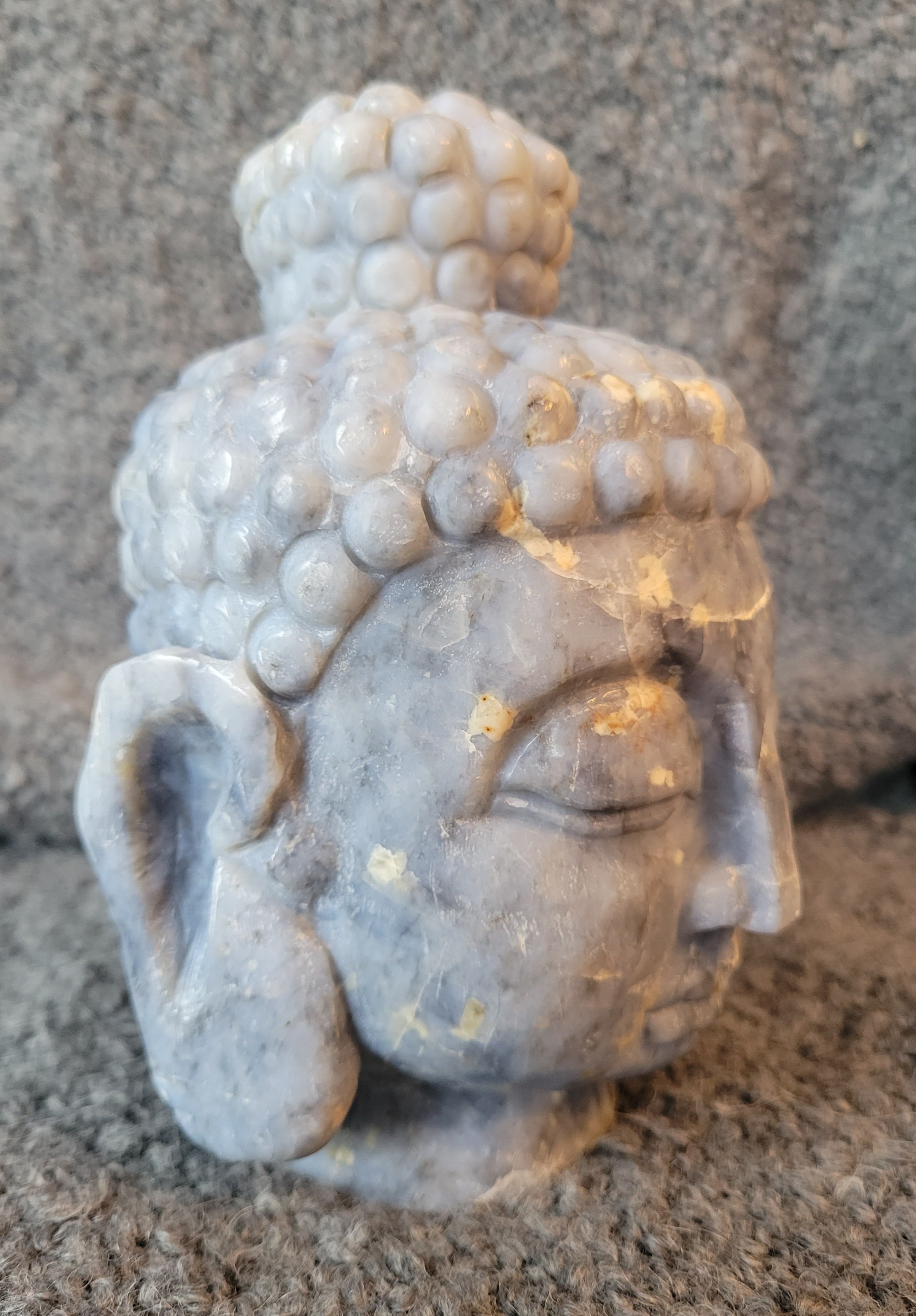 Blue Opal Big Buddha Head Crystal Carving, Beautiful!