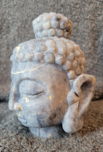 Blue Opal Big Buddha Head Crystal Carving, Beautiful!