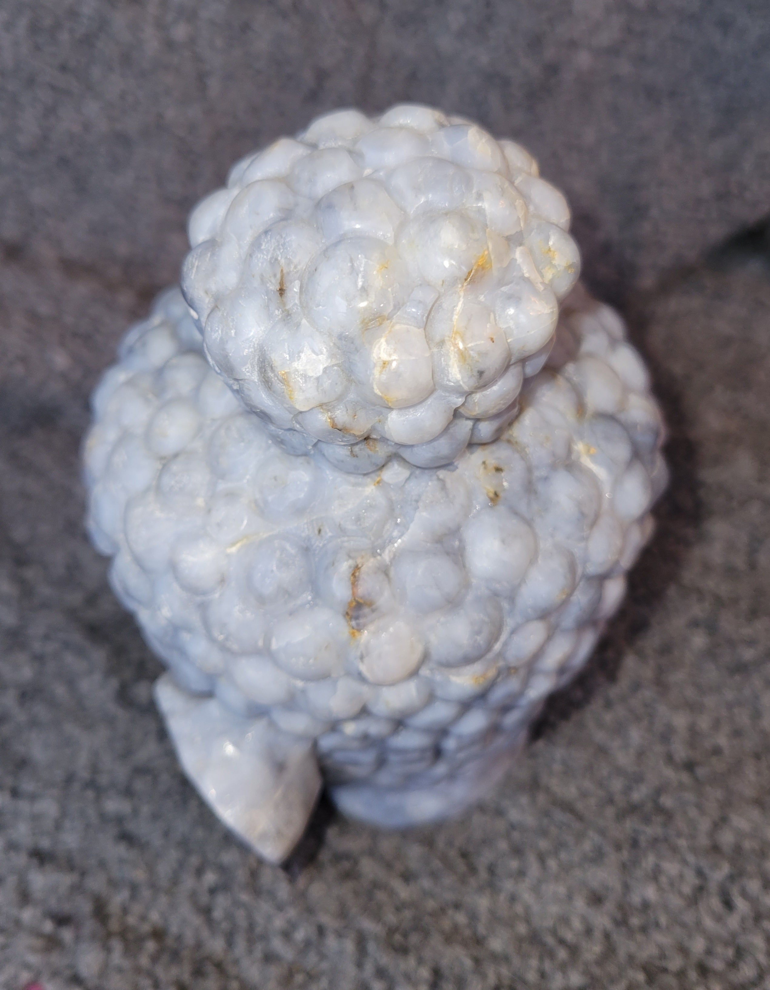 Blue Opal Big Buddha Head Crystal Carving, Beautiful!