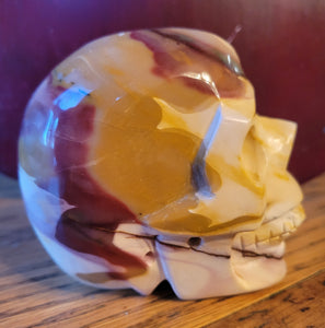 Colorful Mookaite, Big Skull Crystal Carving, Gorgeous!