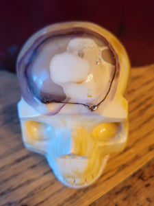 Colorful Mookaite, Big Skull Crystal Carving, Gorgeous!