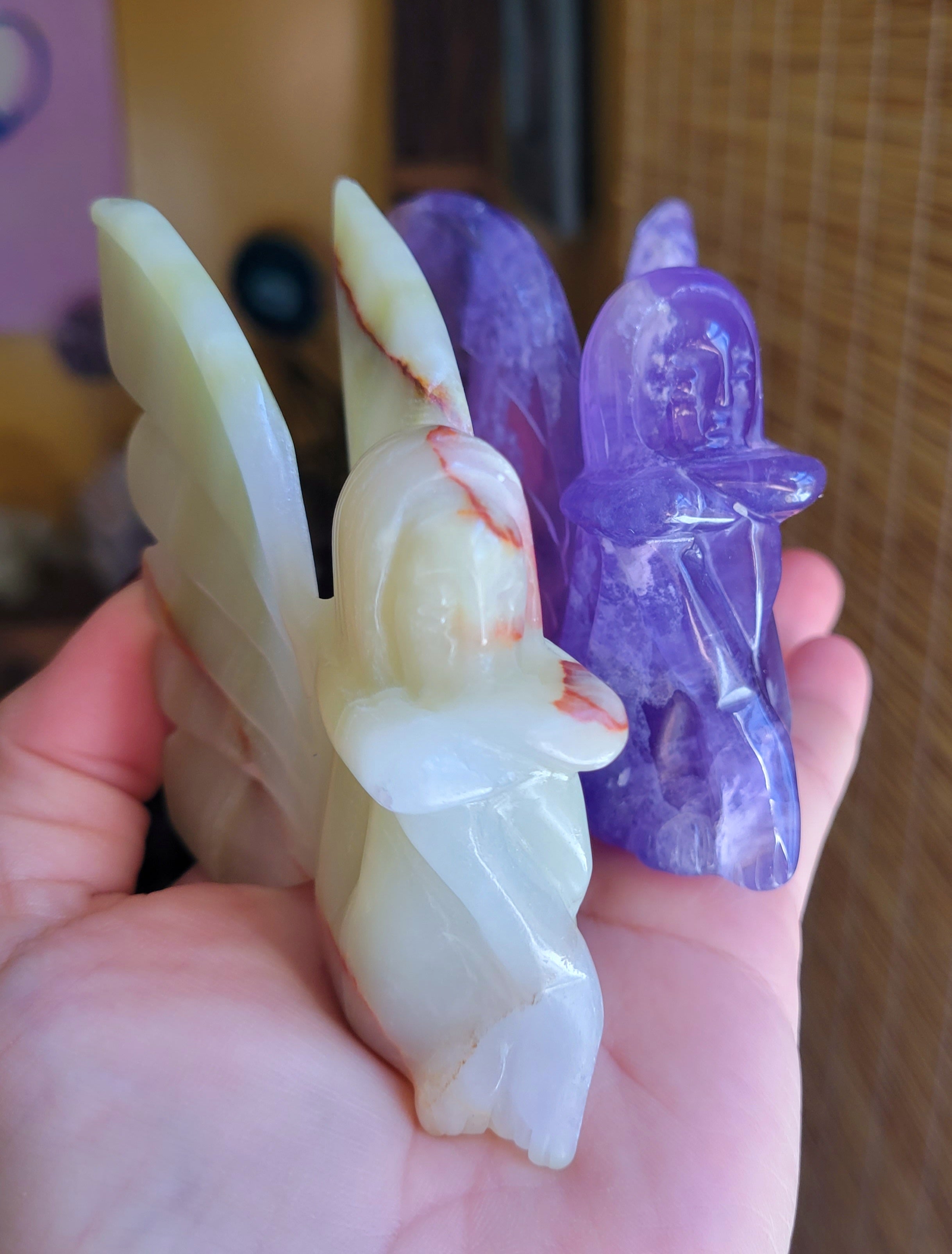 Fairies, Fairy, Butterflies, Bodies, Goddess, Crystal Carvings, Fluorite & Onyx, Stunning!