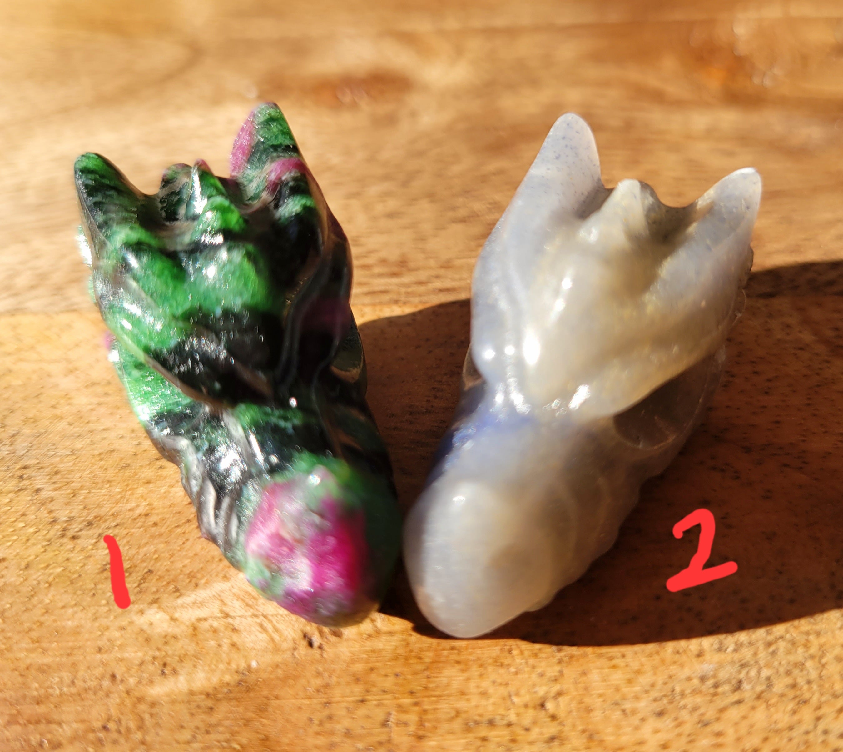 Miniature Dragon Heads, Fire Dragons, Mini Dragons, Crystal Carvings, Beautiful! Different Materials