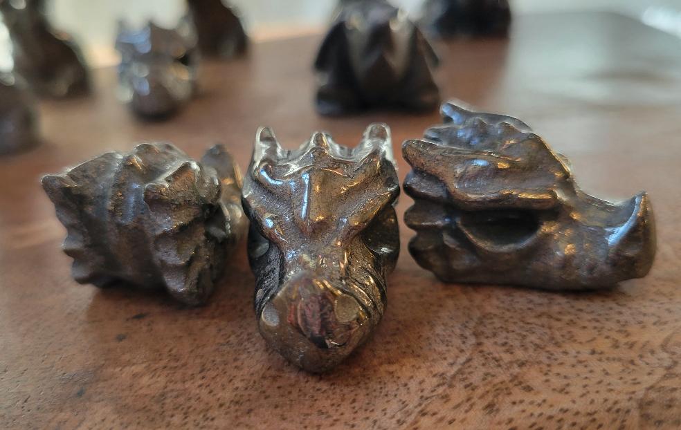 Miniature Dragon Heads, Fire Dragons, Mini Dragons, Crystal Carvings, Beautiful! Different Materials