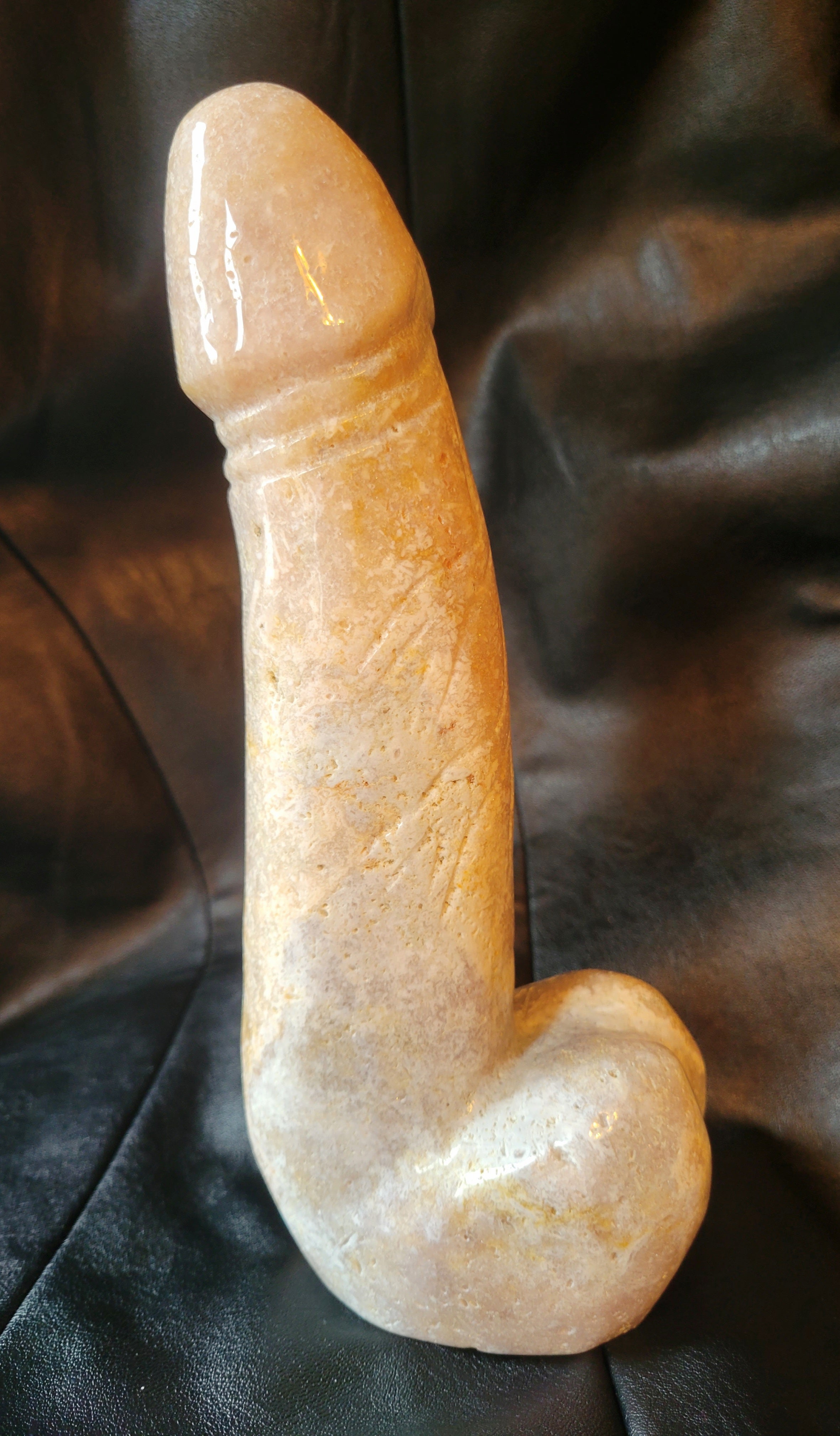 Crystal Carving, Large Penis, Phallus, Men's Part, Pink Amethyst, Sparkly!