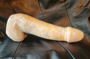 Crystal Carving, Large Penis, Phallus, Men's Part, Pink Amethyst, Sparkly!