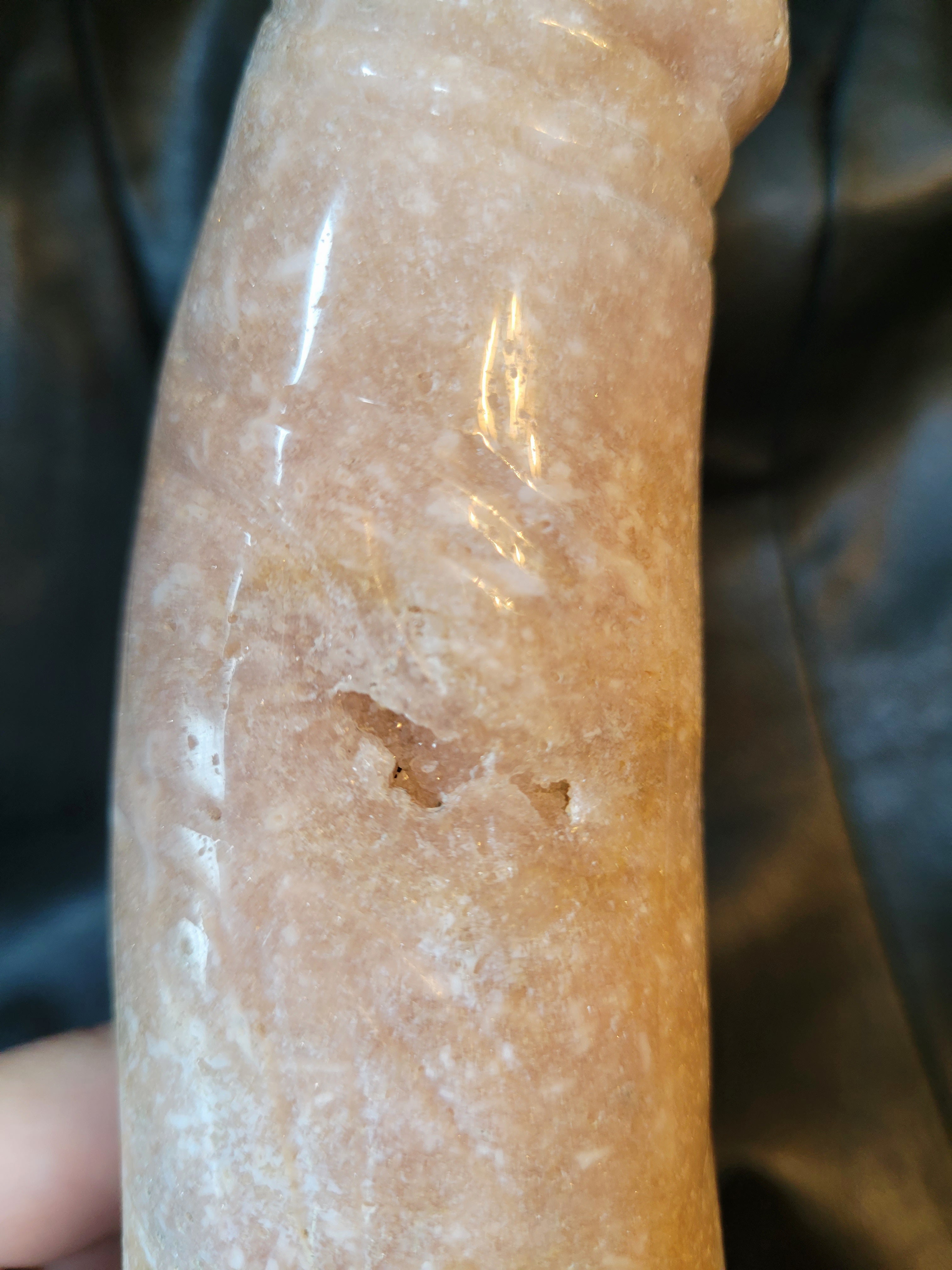 Crystal Carving, Large Penis, Phallus, Men's Part, Pink Amethyst, Sparkly!