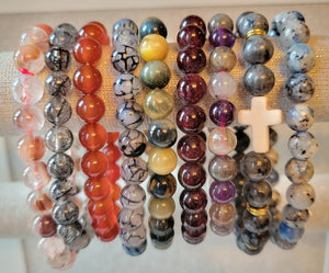 Bracelets, Stone Bracelets, Beads Bracelets, Crystal Bracelets, Crystal Carvings Different Materials 8mm