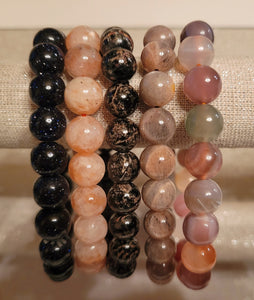 Bracelets, Stone Bracelets, Beads Bracelets, Crystal Bracelets, Different Materials 9mm