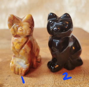 Cat, Kitten, Kitty, Crystal Carvings, Adorable!