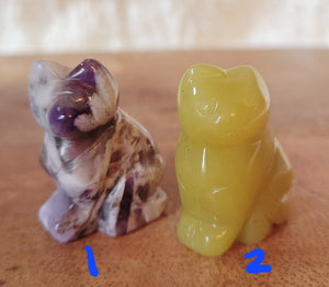 Cat, Kitten, Kitty, Crystal Carvings, Adorable!