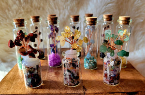 Wish in a Bottle Tree, Lucky Tree, Money Tree, Crystal Carvings, Cute!