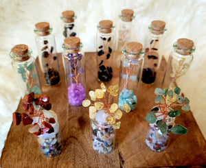 Wish in a Bottle Tree, Lucky Tree, Money Tree, Crystal Carvings, Cute!