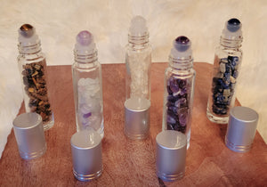 Crystal Perfume Bottle, Crystal Chips Roll-On, Crystal Carvings, Different Materials