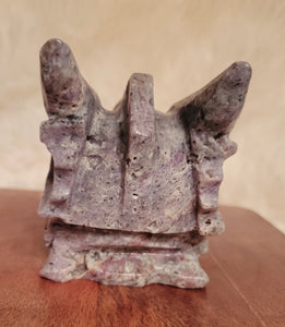 Purple Sphalerite Large Dragon Head, Fire Dragon, Flying Dragon, Crystal Carving, Dragon With Some Druzy, Stunning!