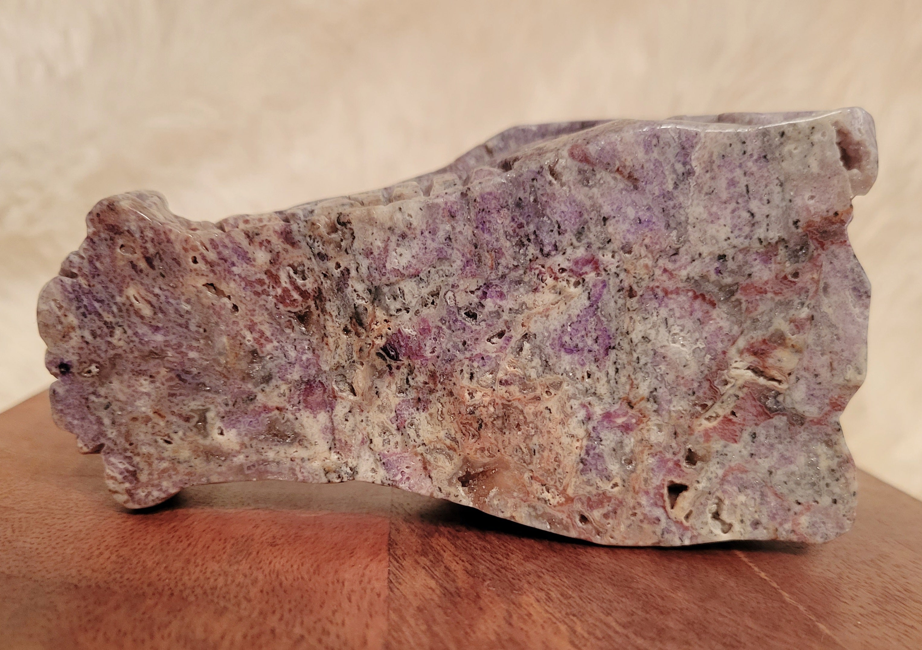 Purple Sphalerite Large Dragon Head, Fire Dragon, Flying Dragon, Crystal Carving, Dragon With Some Druzy, Stunning!