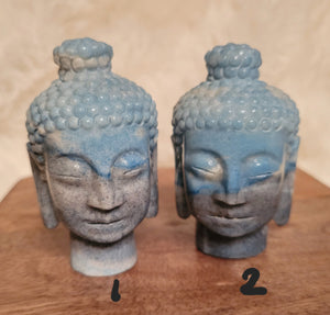 Small Buddha Heads, Crystal Carvings, Gorgeous! Different Materials