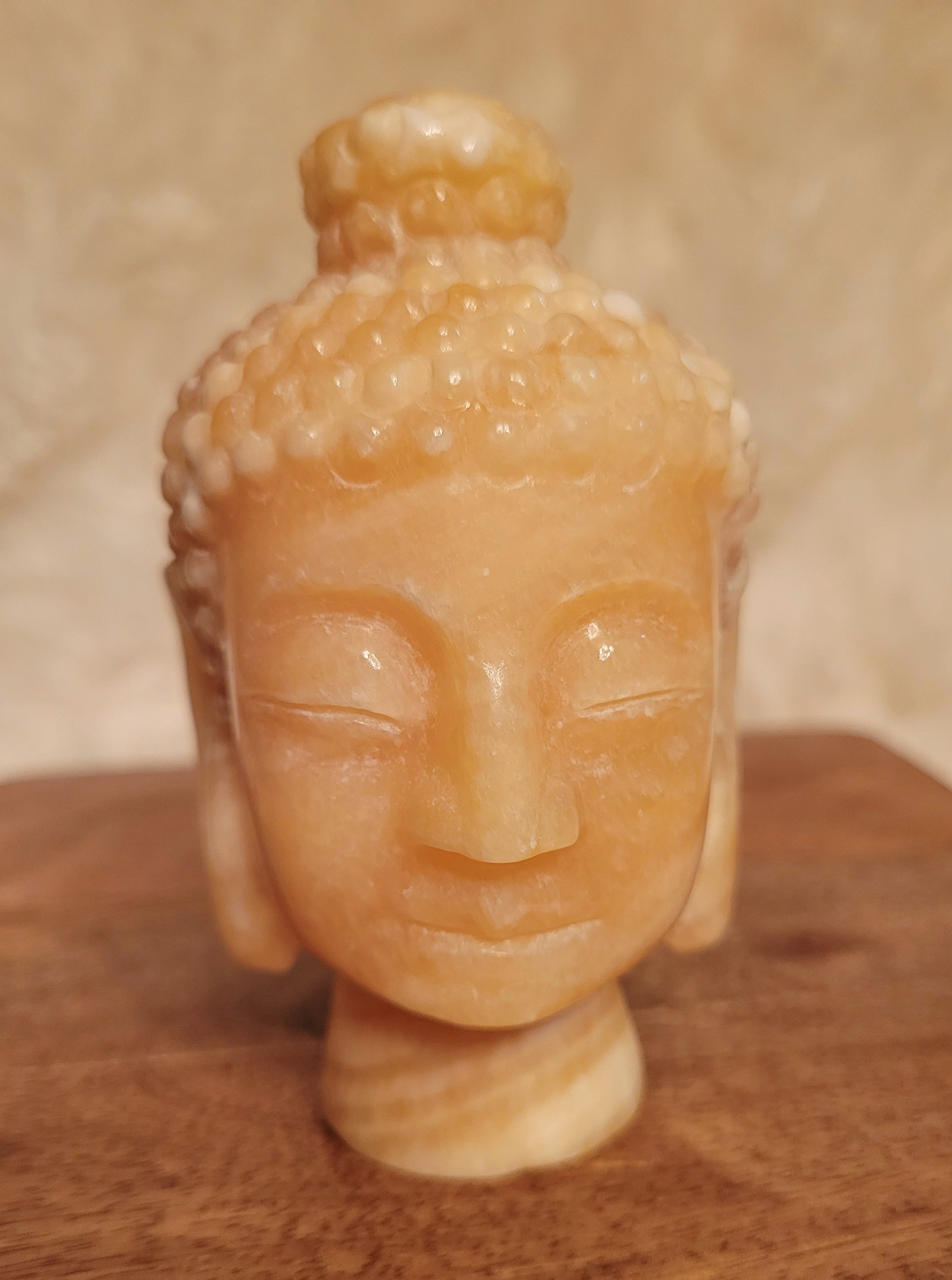 Small Buddha Heads, Crystal Carvings, Gorgeous! Different Materials