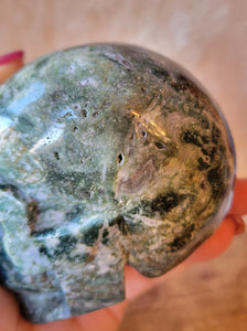 Moss Agate & Tree Agate Skulls, Crystal Carvings, Stunning!