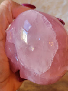 Rose Quartz & Russian Flower Agate Skulls, Crystal Carvings, Beautiful!