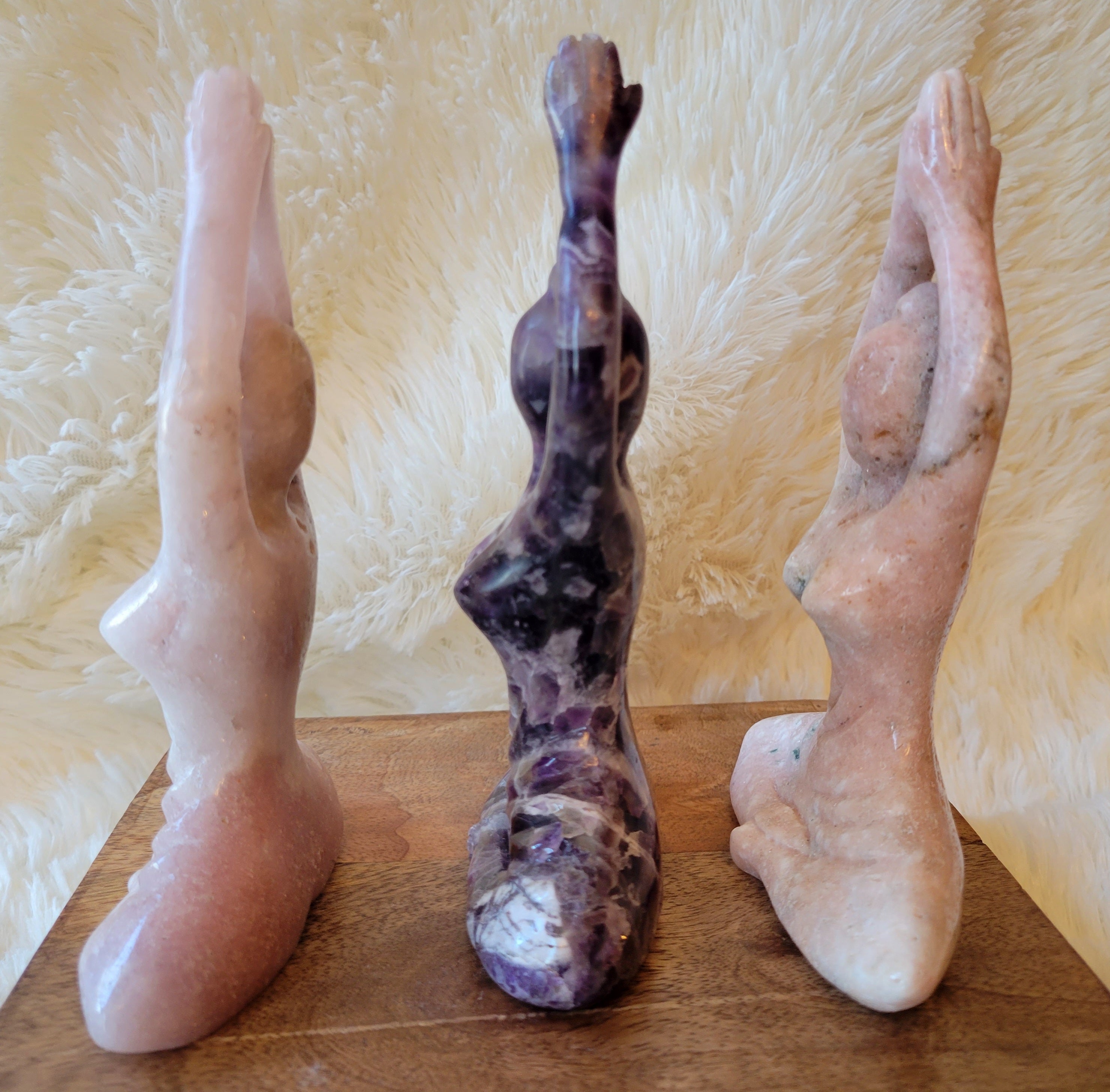 Large Yoga Lady, Bodies, Woman, Praying, Meditating, Goddess, Crystal Carvings, Stunning!