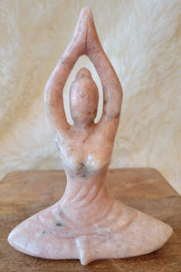 Large Yoga Lady, Bodies, Woman, Praying, Meditating, Goddess, Crystal Carvings, Stunning!