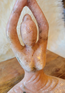 Large Yoga Lady, Bodies, Woman, Praying, Meditating, Goddess, Crystal Carvings, Stunning!