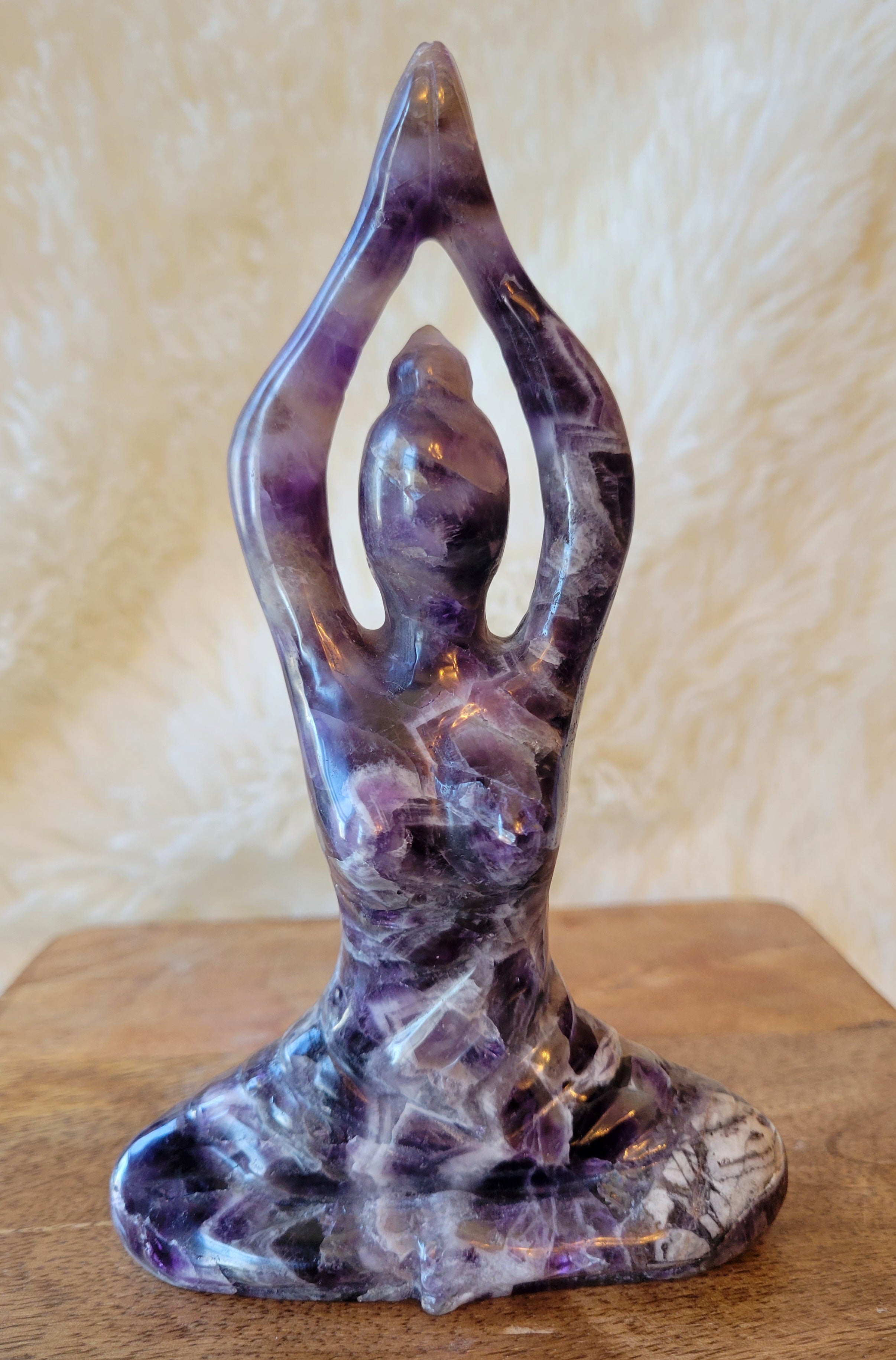 Large Yoga Lady, Bodies, Woman, Praying, Meditating, Goddess, Crystal Carvings, Stunning!