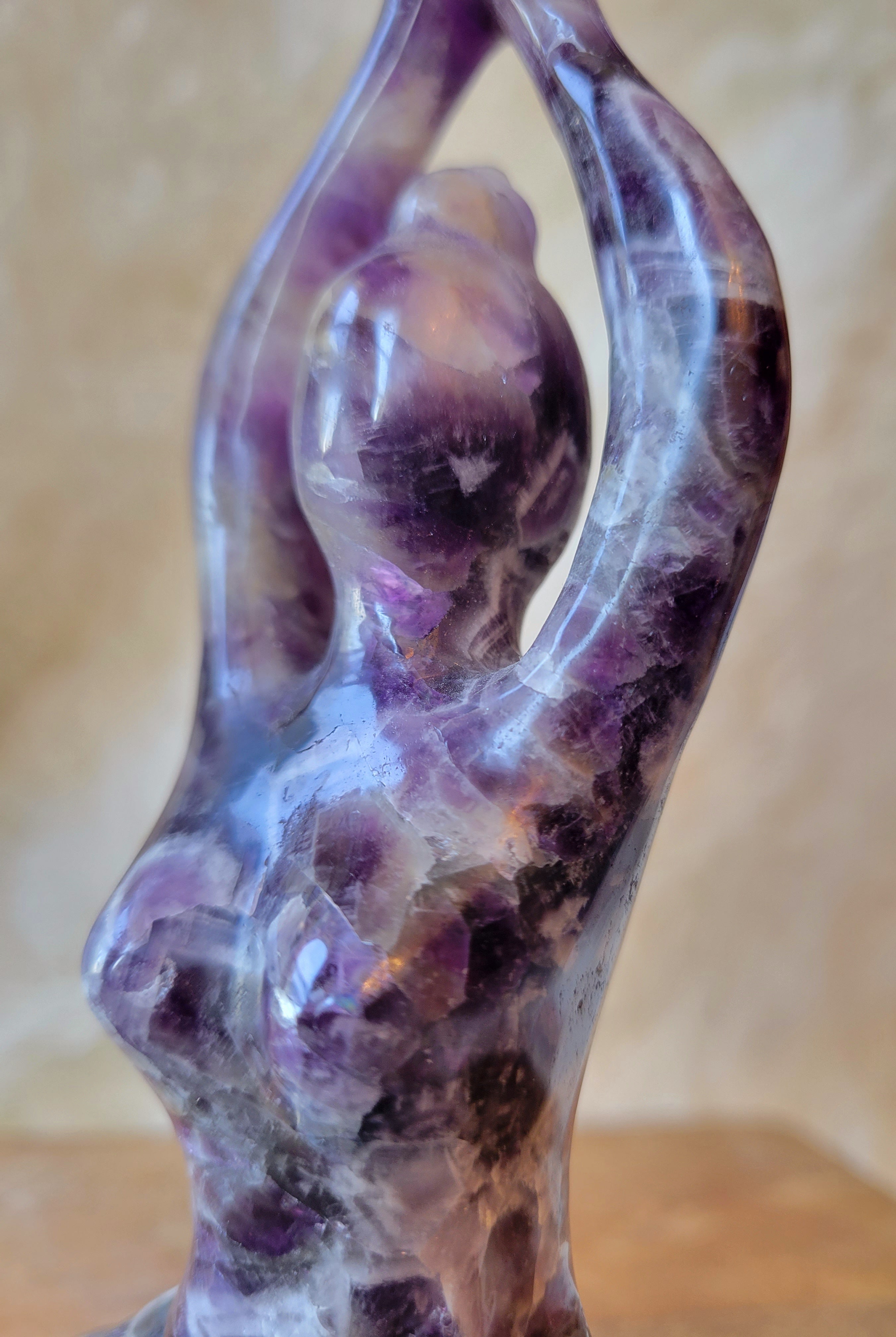 Large Yoga Lady, Bodies, Woman, Praying, Meditating, Goddess, Crystal Carvings, Stunning!