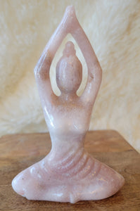 Large Yoga Lady, Bodies, Woman, Praying, Meditating, Goddess, Crystal Carvings, Stunning!