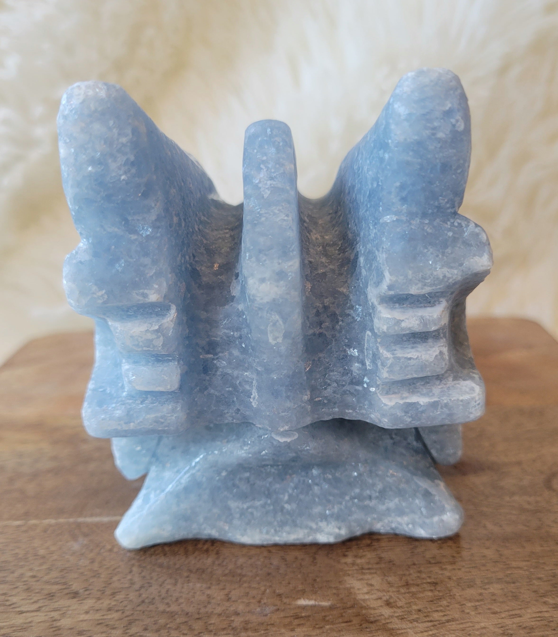 Celestite Large Dragon Head, Fire Dragon, Flying Dragon, Crystal Carving, Stunning!