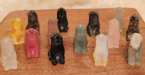 Miniature Howling Wolf, Mini Wolves, Crystal Carvings, Adorable! Different Materials