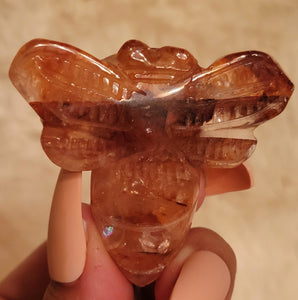 Fire Quartz Bees, Red Hematoid Bees, Honeybees, Queen Bee, Bumblebees, Crystal Carvings, Stunning Some With Rainbows!