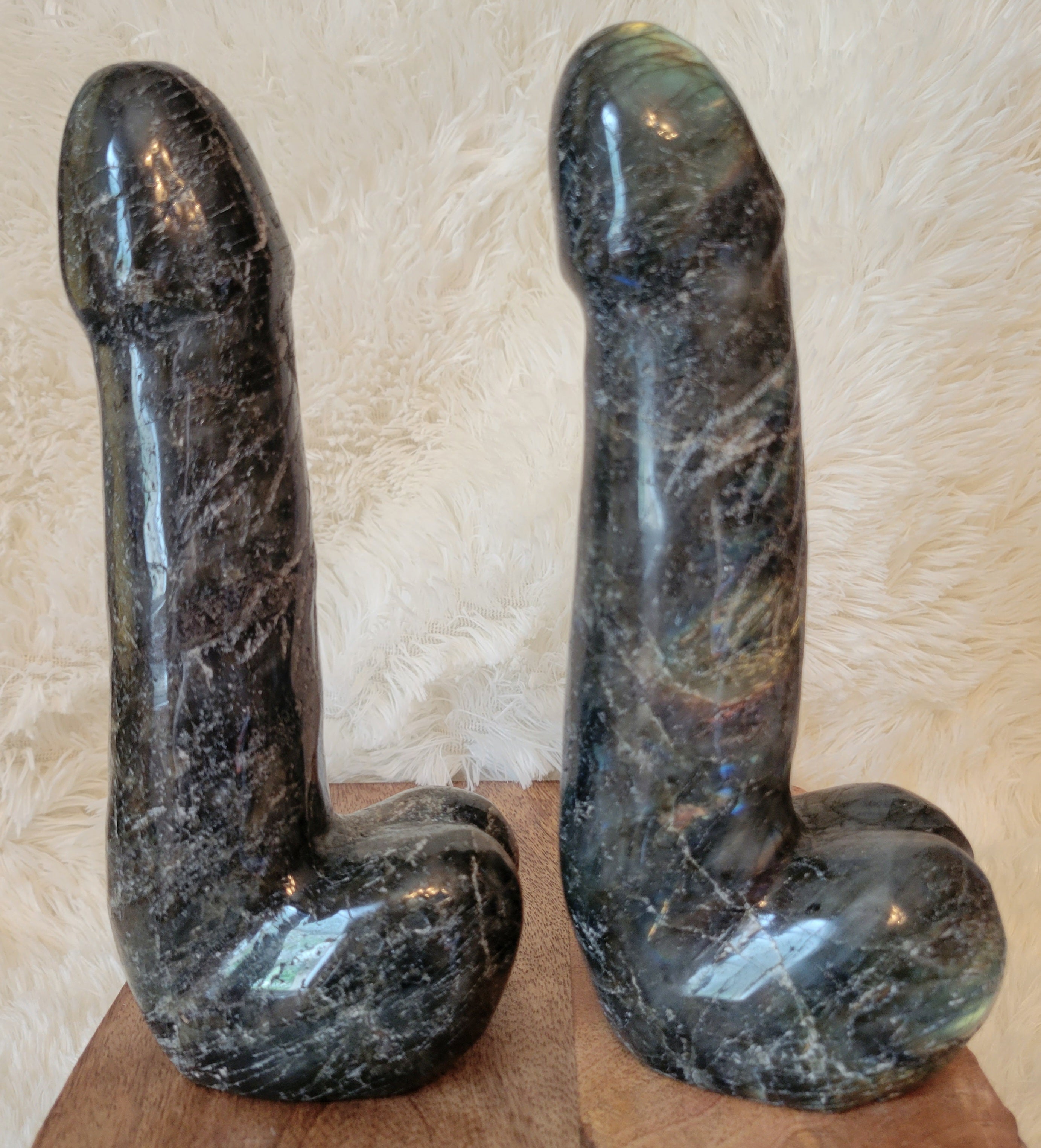 Crystal Carvings, Large Crystal Penis, Phallus, Men's Parts, Gorgeous Labradorite with Beautiful Flash!