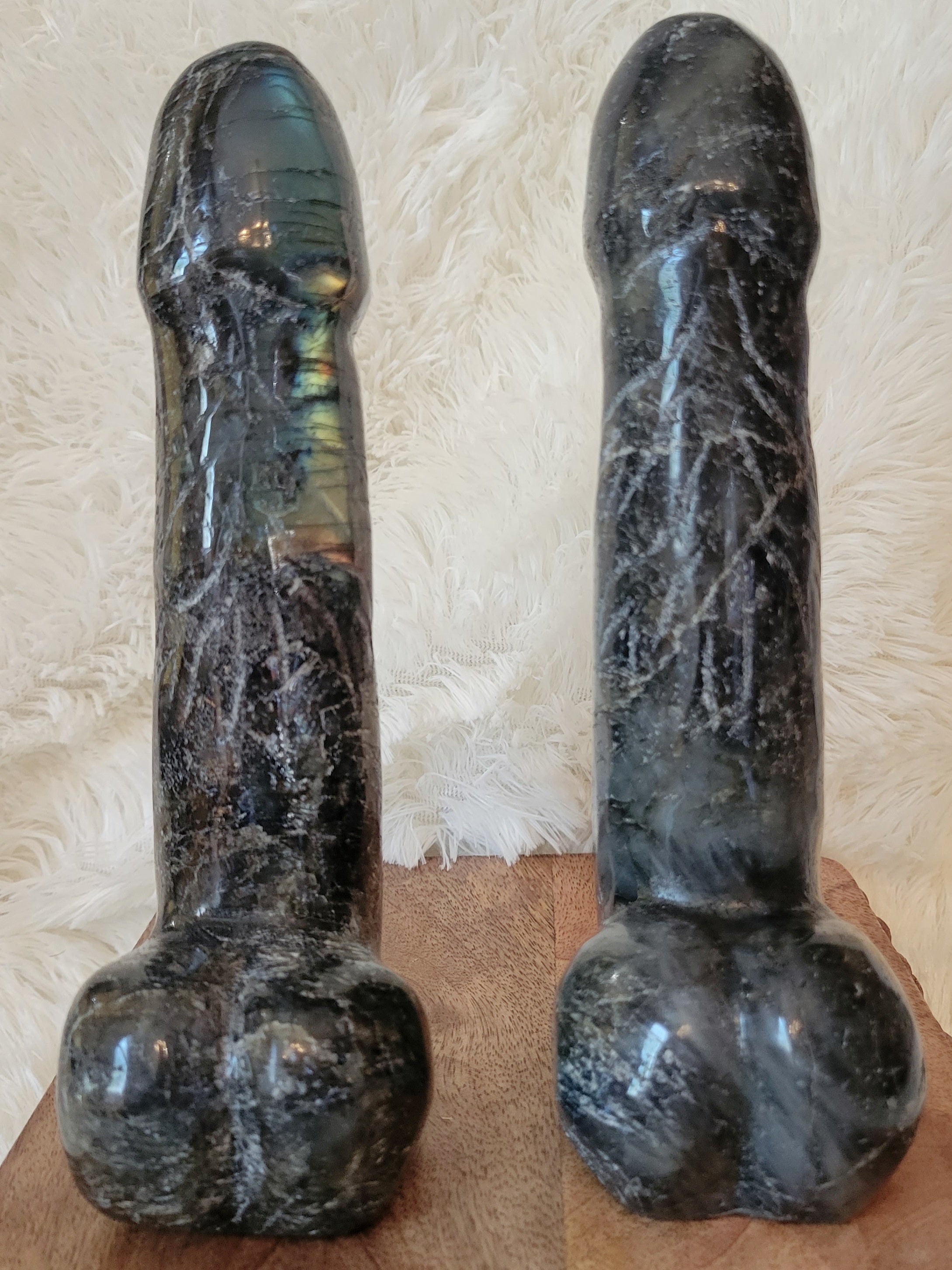 Crystal Carvings, Large Crystal Penis, Phallus, Men's Parts, Gorgeous Labradorite with Beautiful Flash!