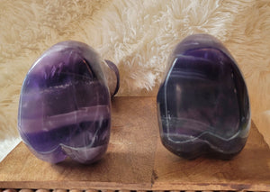 Crystal Carving, Large Penis, Phallus, Men's Parts, Gorgeous Purple Indigo Fluorite with Beautiful Banding!