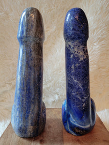 Crystal Carving, Large Penis, Phallus, Men's Parts, Gorgeous Lapis Lazuli with Beautiful Banding!