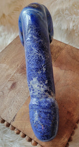 Crystal Carving, Large Penis, Phallus, Men's Parts, Gorgeous Lapis Lazuli with Beautiful Banding!