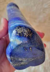 Crystal Carving, Large Penis, Phallus, Men's Parts, Gorgeous Lapis Lazuli with Beautiful Banding!