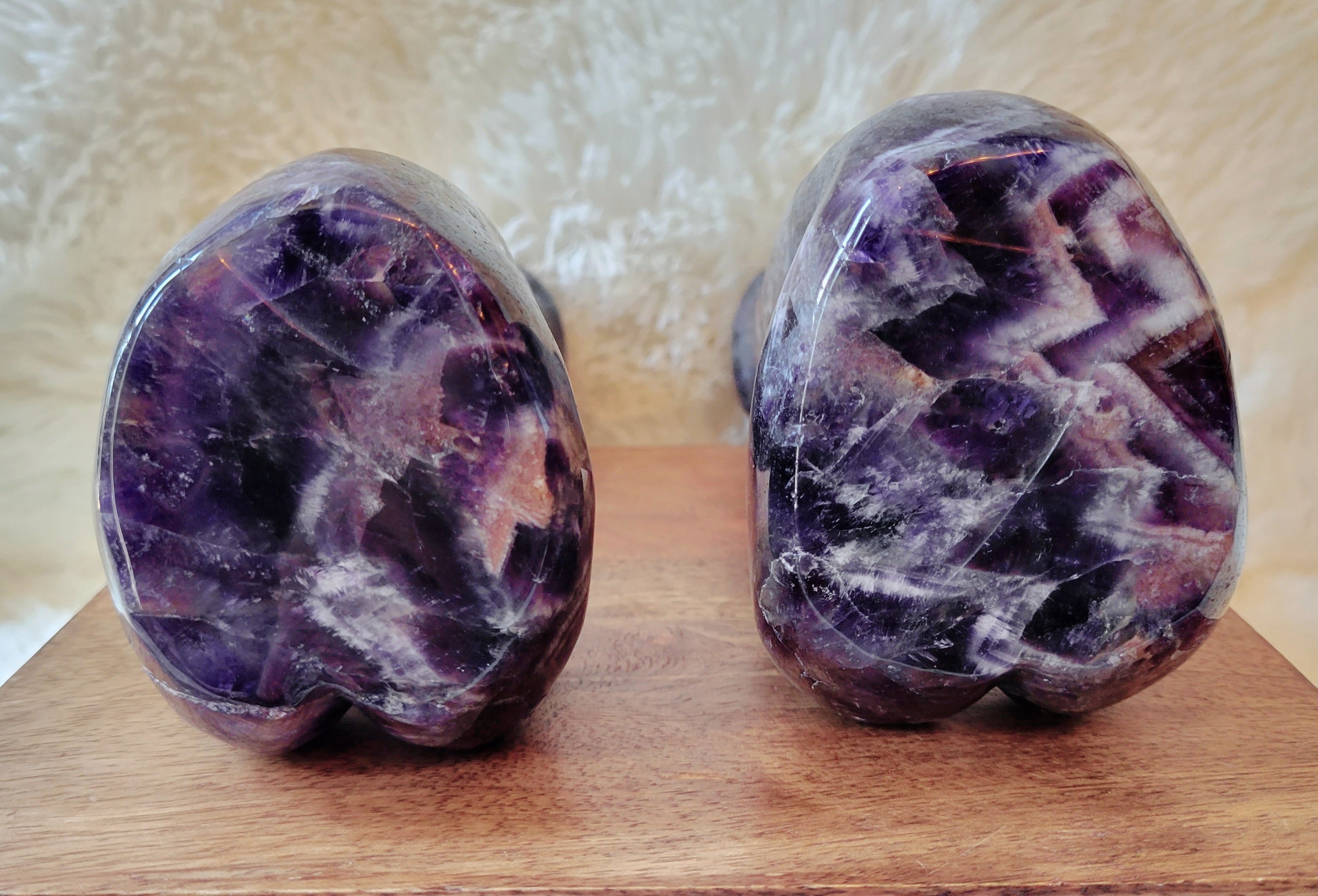 Crystal Carving, Large Penis, Phallus, Men's Parts, Gorgeous Dream Amethyst with Beautiful Chevron Banding!