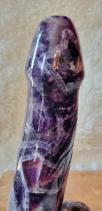 Crystal Carving, Large Penis, Phallus, Men's Parts, Gorgeous Dream Amethyst with Beautiful Chevron Banding!