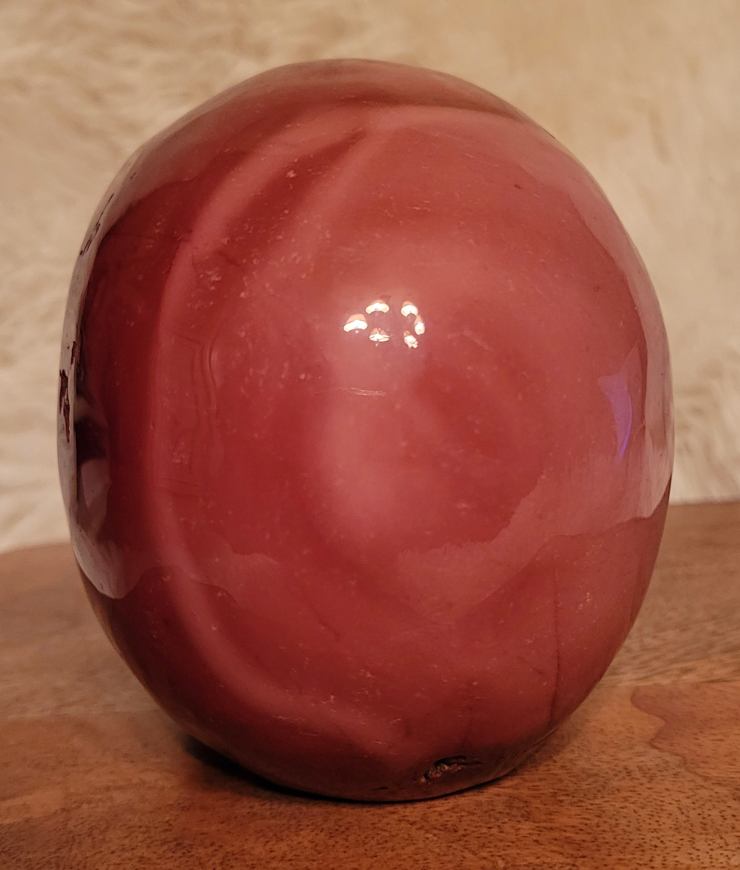 Red Mookaite Big Skull, Crystal Carving, Gorgeous!