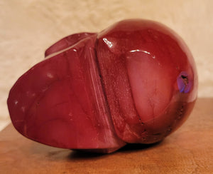 Red Mookaite Big Skull, Crystal Carving, Gorgeous!