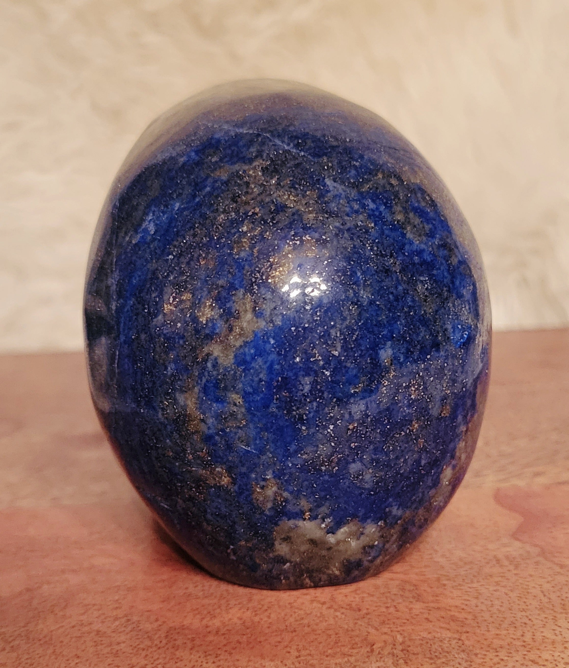 Lapis Lazuli Skull, Crystal Carving with Beautiful Banding, Stunning!