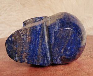 Lapis Lazuli Skull, Crystal Carving with Beautiful Banding, Stunning!