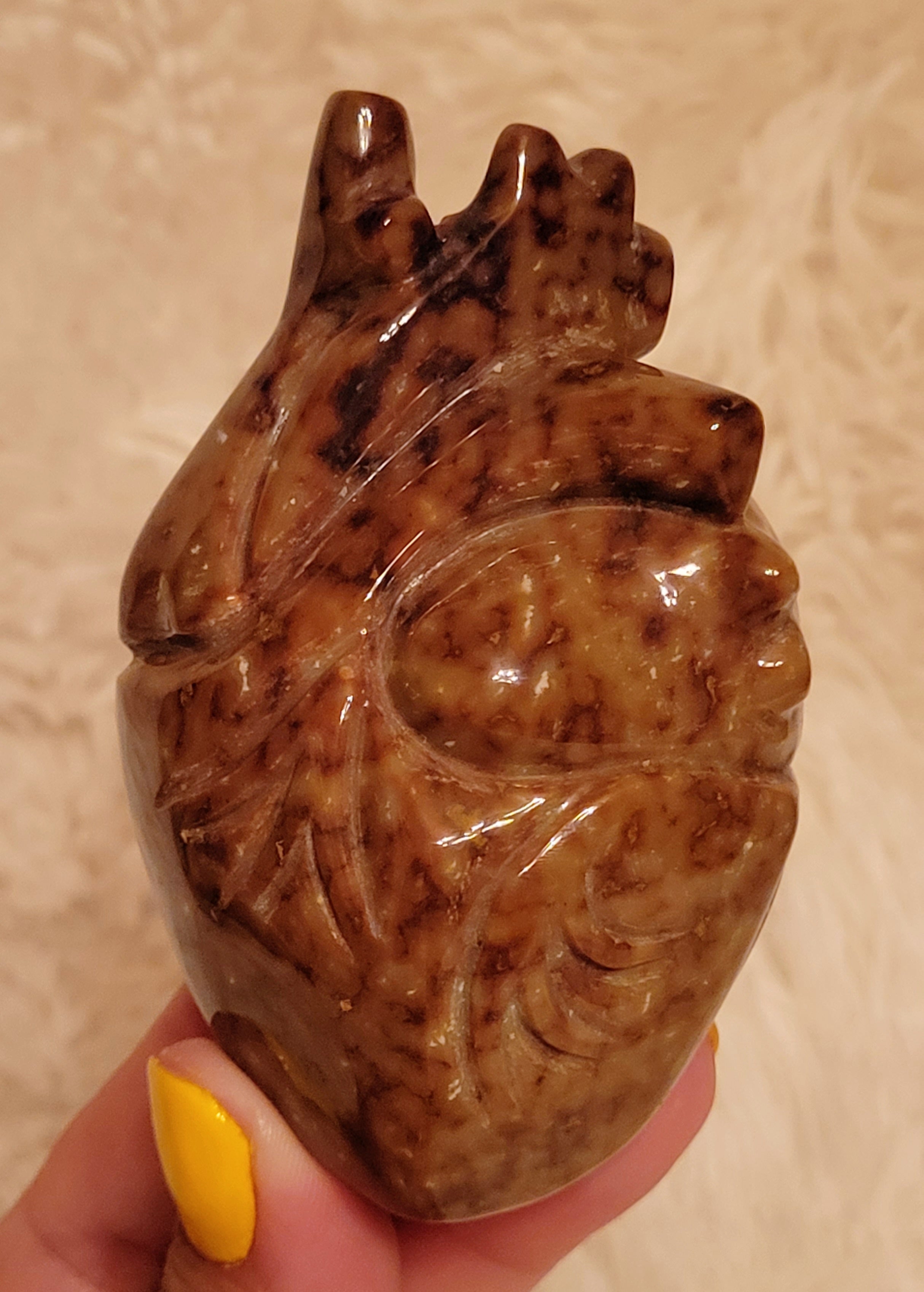 Anatomical Shaped Crystal Human Heart Crystal Carvings