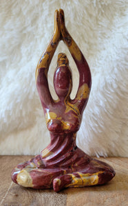 Large Yoga Lady, Bodies, Woman, Praying, Meditating, Goddess, Crystal Carvings, Stunning!