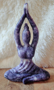 Large Yoga Lady, Bodies, Woman, Praying, Meditating, Goddess, Crystal Carvings, Stunning!